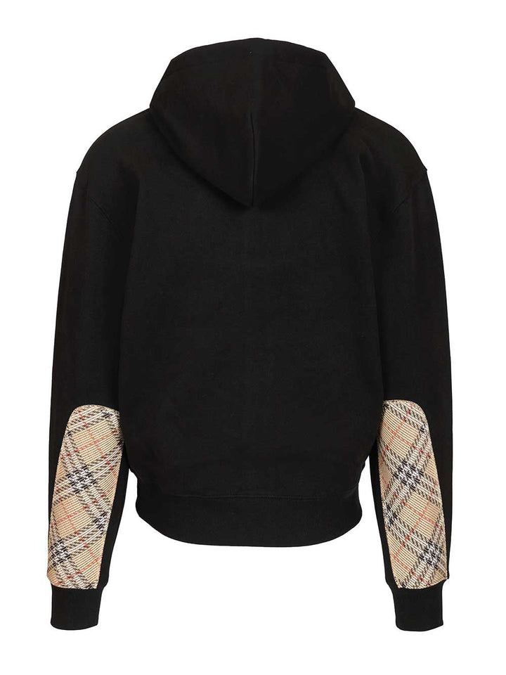 Burberry Rory Chk Pch Zip Hoodie Sweatshirts - Nero | 850ba43dbfc4131a830ecaa5a910631d4fc87c7a