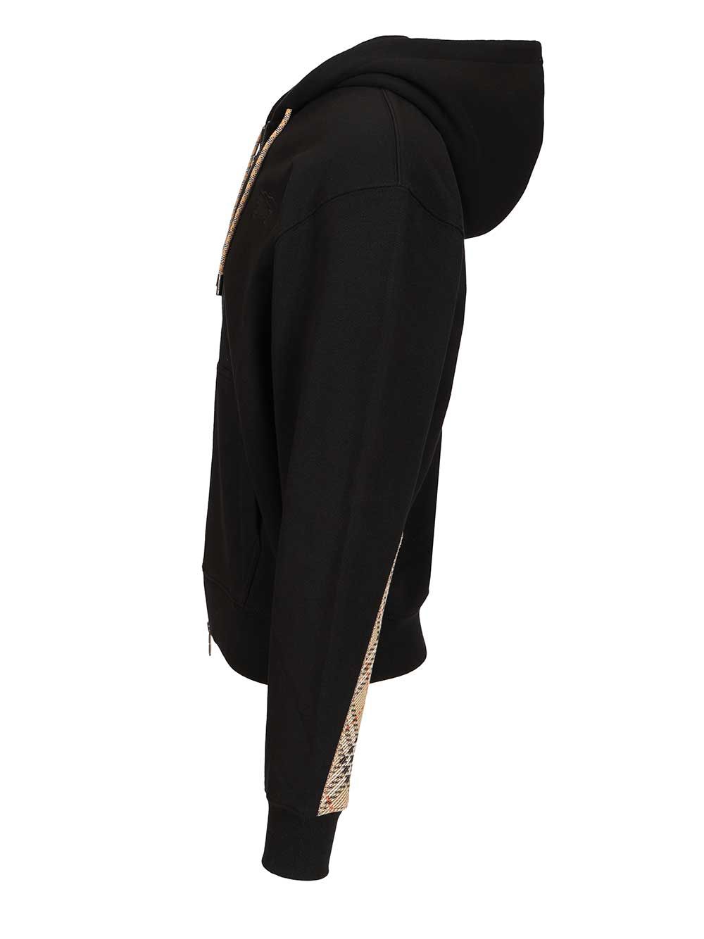 Burberry Rory Chk Pch Zip Hoodie Sweatshirts - Nero | 5d4960aba2317486d75be36988ef358192da8d16