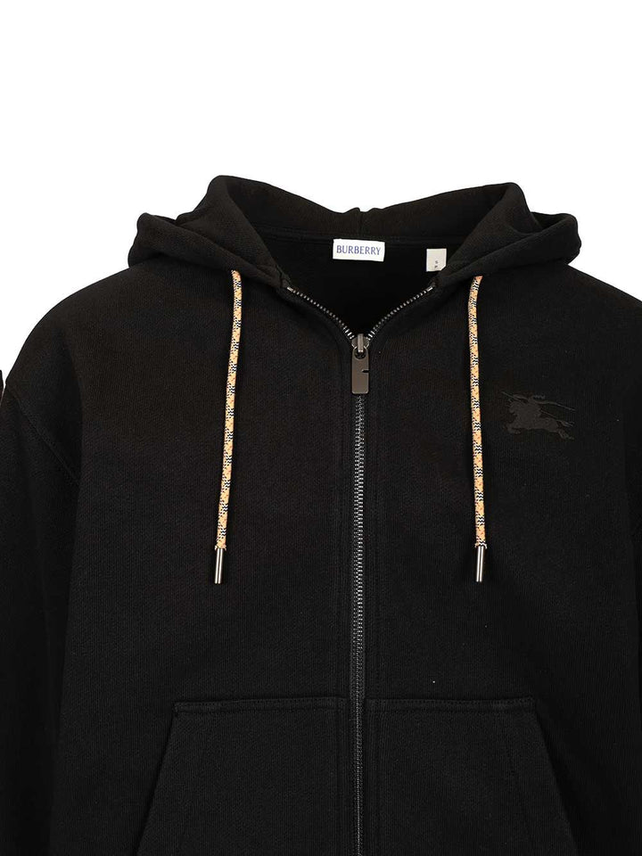 Burberry Rory Chk Pch Zip Hoodie Sweatshirts - Nero | 79e9f50900e0c91196b05a26d6700f6922aff985