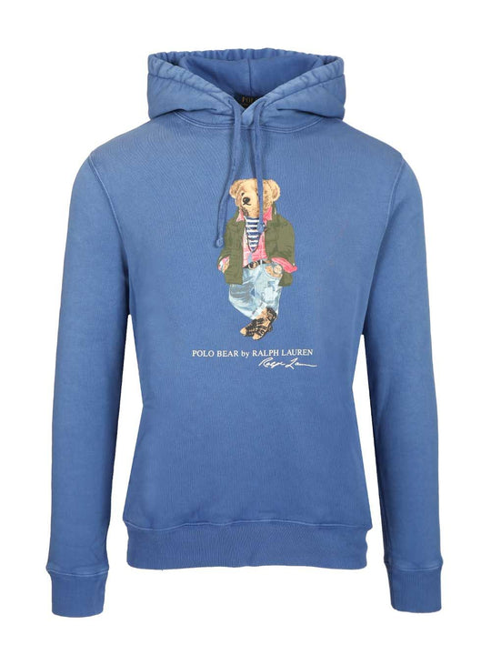 Polo Bear Hoodie Sweatshirts Blu
