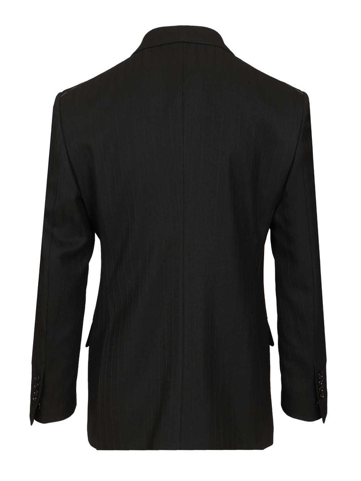 Tom Ford Solid Satin Stripe Double Breasted Jacket Giacche - Nero | 7665efc9248bcf3caa43e43503a0102aff1f5622