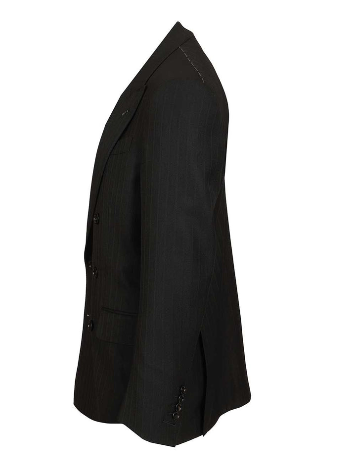 Tom Ford Double-Breasted Wool Blazer Giacche - Nero | 749a667a207fce562ac5d6cc6741397d6d5ae420