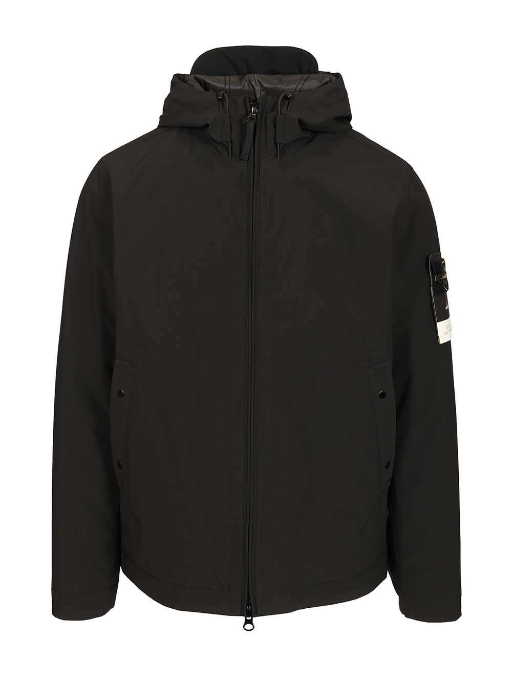 Stone Island Short Parka Soft Shell-R E.Dye® Technology, Recycled Polyester, Primaloft® Insulation Giacche - Nero | b567734255e65fa7319d3523461a0d4210bb7f0d