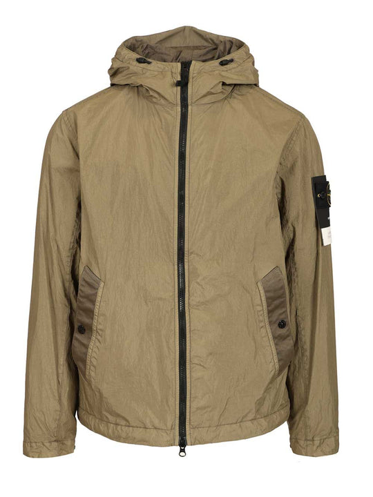 Hooded Jacket In Nylon Reps Giacche Verde