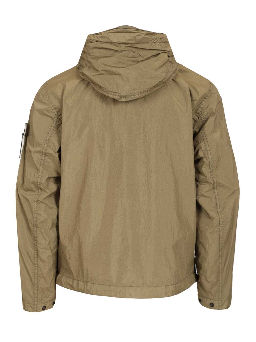 Stone Island Hooded Jacket In Nylon Reps Giacche - Verde | 642f5ff57d241134788e0739857323ff7976562b