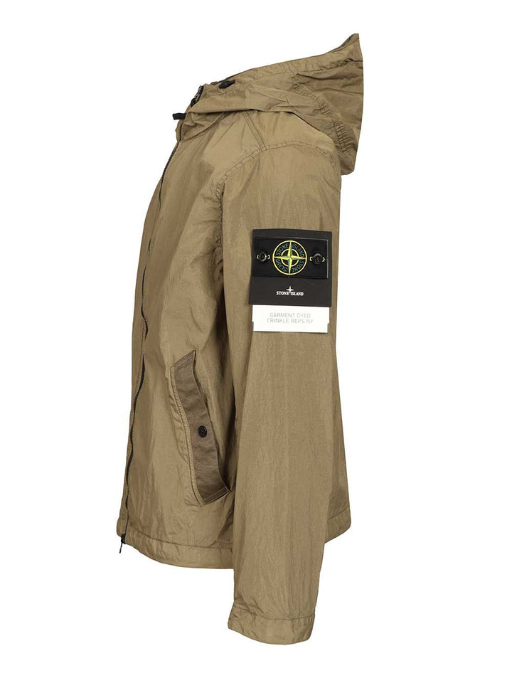 Stone Island Hooded Jacket In Nylon Reps Giacche - Verde | 2061147d0c46993414ef067762ad8f3703d804ef