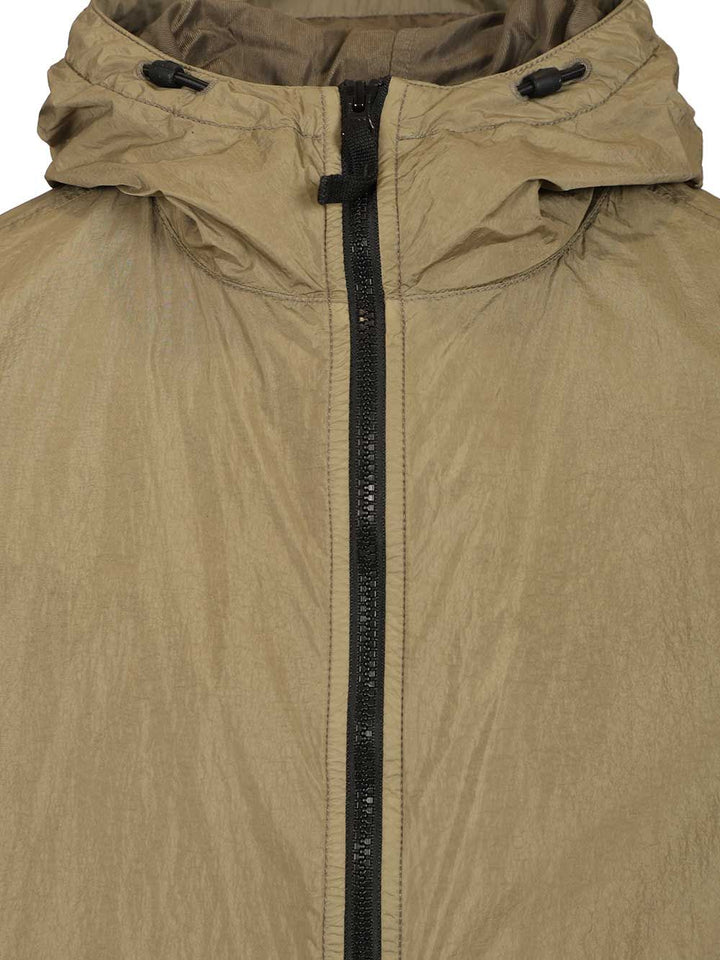 Stone Island Hooded Jacket In Nylon Reps Giacche - Verde | 85042f3146fe956daa3ff460e09b543b293b9a19