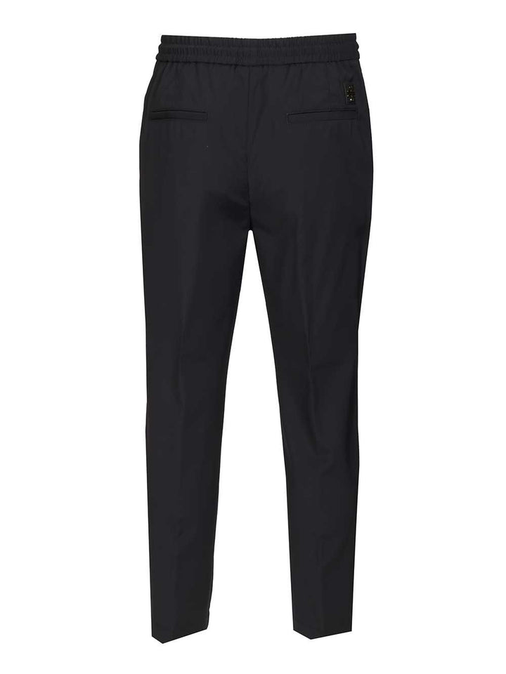 Jacob Cohen Pantalone Relaxed Carrot Fit Daniel Rw Coulisse 100 Lana Trousers - Blu | bb996b44a5be293385062e16100d0c66b559e60a