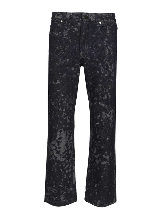 Jacquard Jeans Blu