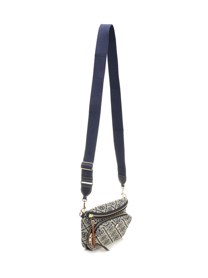 Tory Burch T Monogram Mini Belt Bag Crossbody Bags - Blu | dee9bf0779f5eefec2afc57ecf6f9b9a3c6373a6