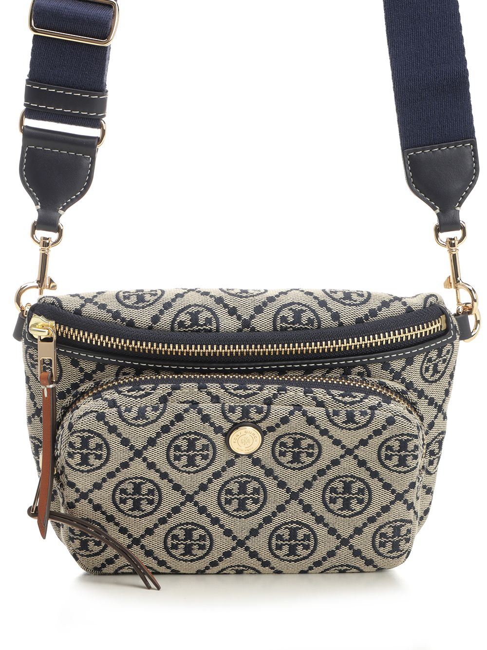 Tory Burch T Monogram Mini Belt Bag Crossbody Bags - Blu | 843476f059bd68c7304a2ca6f79a4eec19e587f9