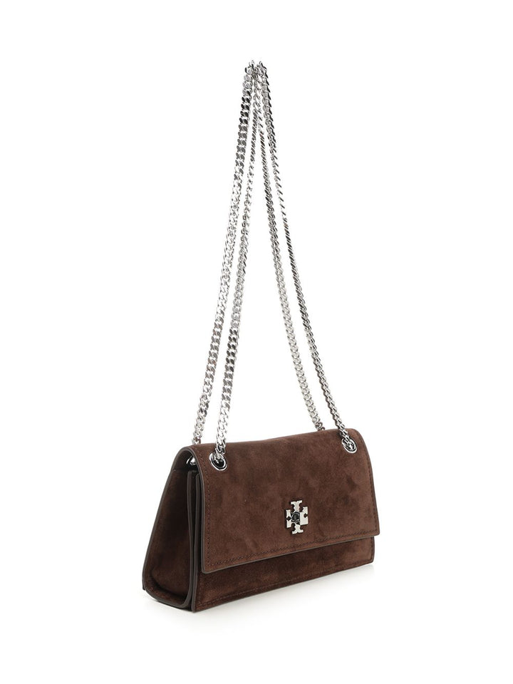 Tory Burch Kira Turnlock Suede Mini Bag Crossbody Bags - Marrone | 34b76222eb05db0ff0d9b753ac18db7f2dfb6102