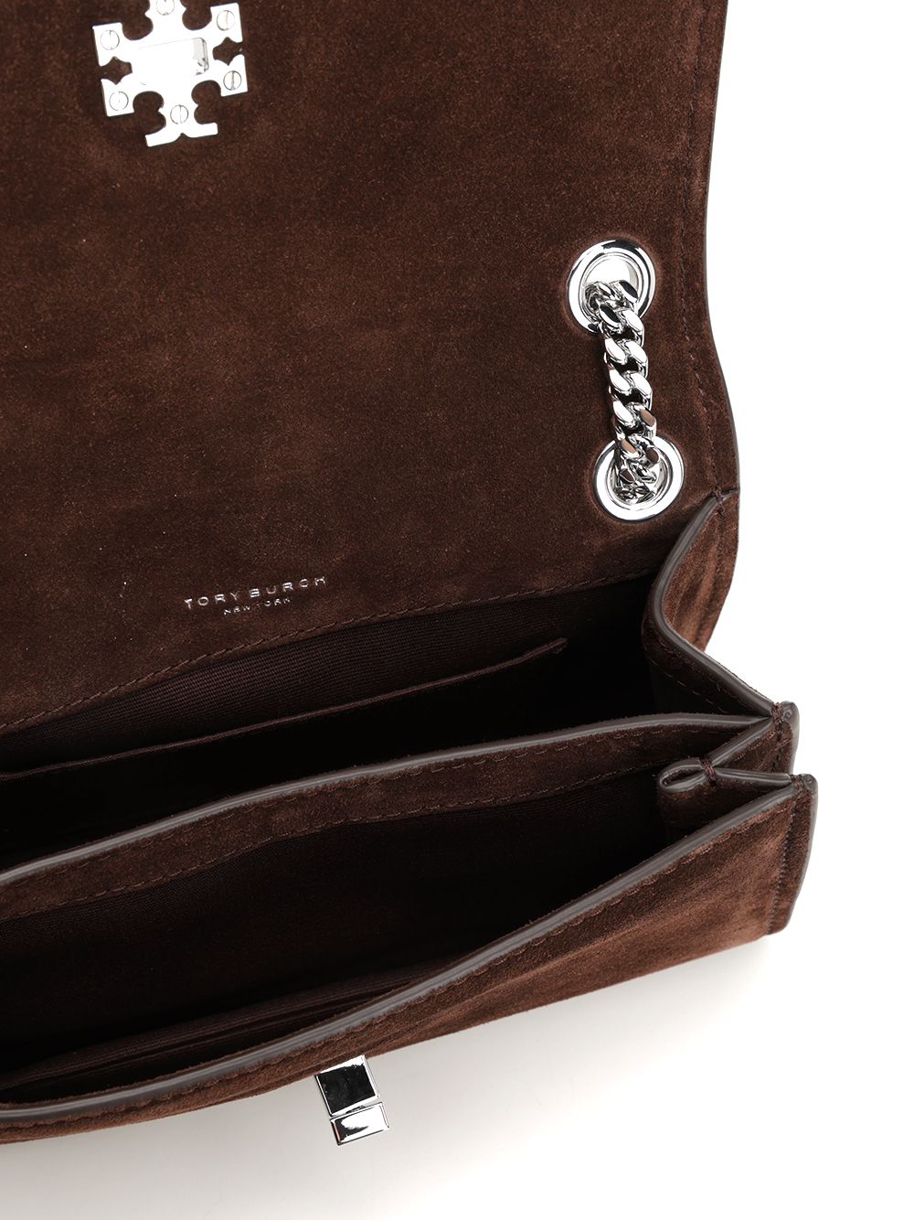 Tory Burch Kira Turnlock Suede Mini Bag Crossbody Bags - Marrone | 506b53712072711eedcf9c75c9b6603e79a20bbb