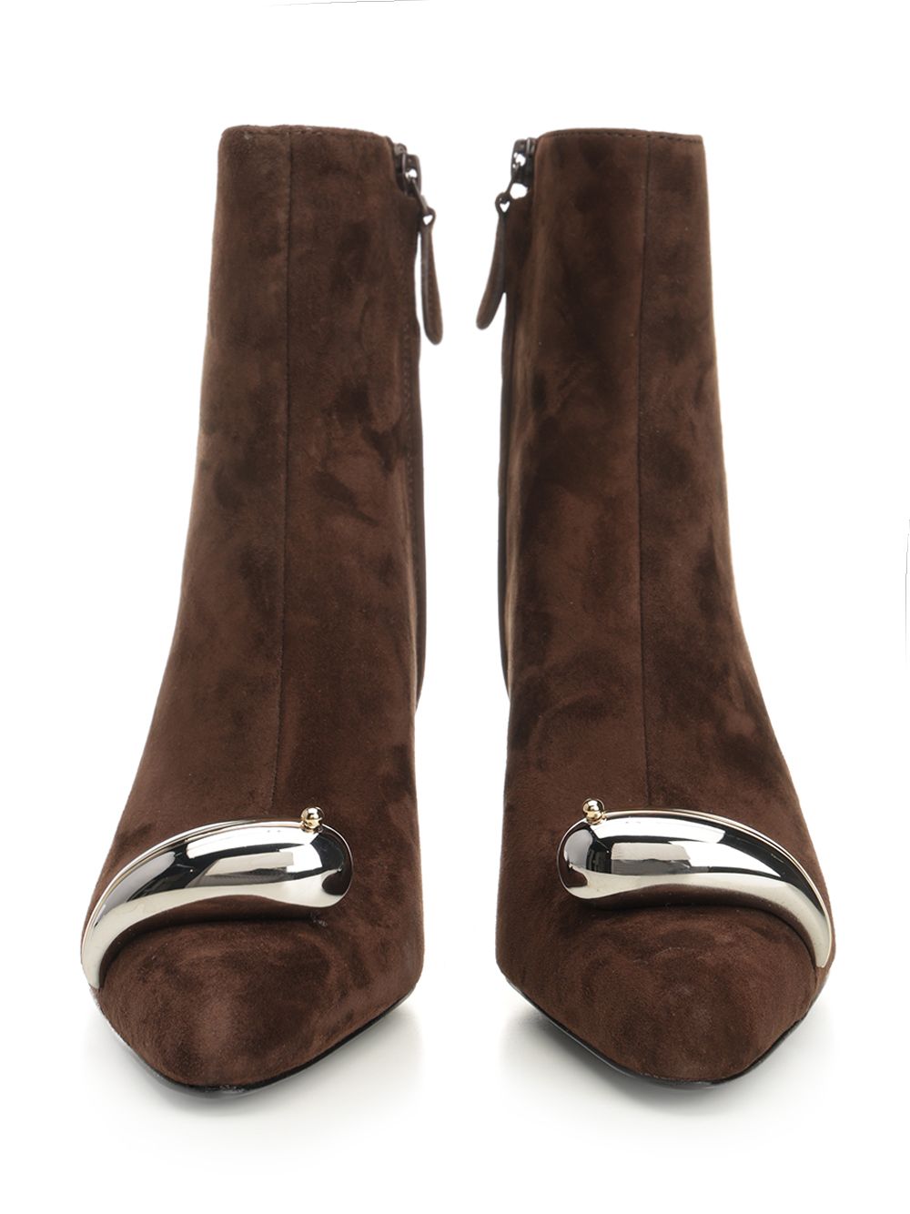 Tory Burch Pierced Xl 65 Suede Ankle Boots - Marrone | 7911f22c4155b98e782a0db50da716d07c1e1467