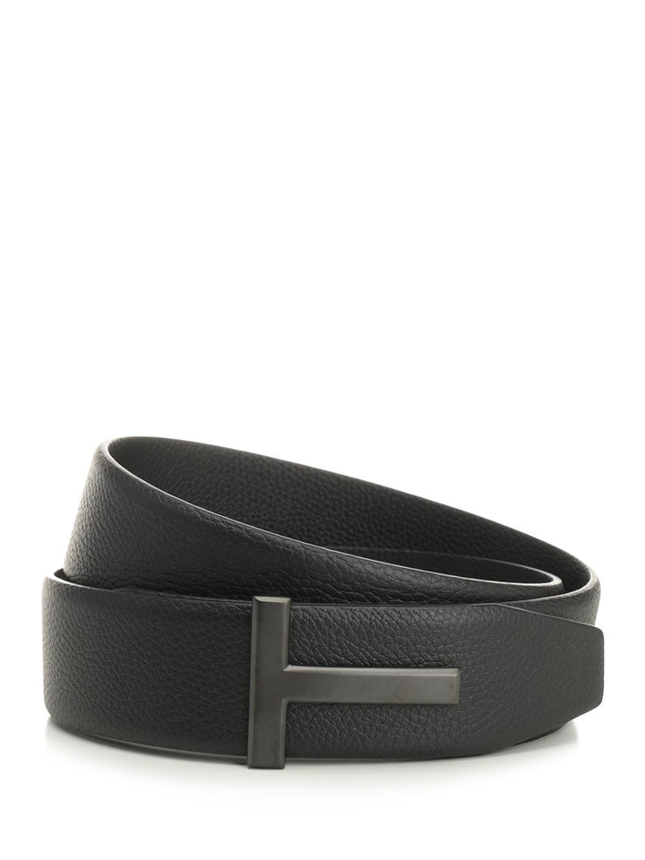 Tom Ford Reversible Leather Belt Cinture - Nero | 2ded31a77e6d01027034e776bbe0111fe5613572