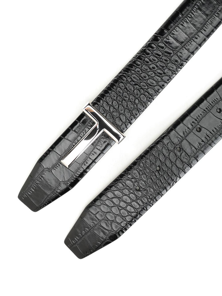 Tom Ford Reversible T-Belt Cinture - Nero | a5bf55c2501b88ae9ada9bdbc85b0b4c1bd75723