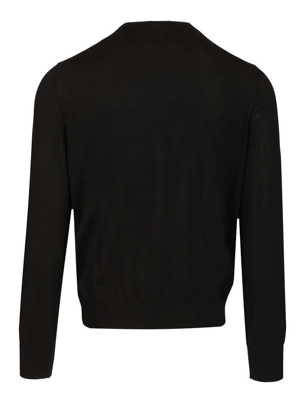 Tom Ford Fluid Silk Ong Sleeve Crewneck Knit Knitwear - Nero | 026b6ed12981a72125b815747852a6fd8dda344f
