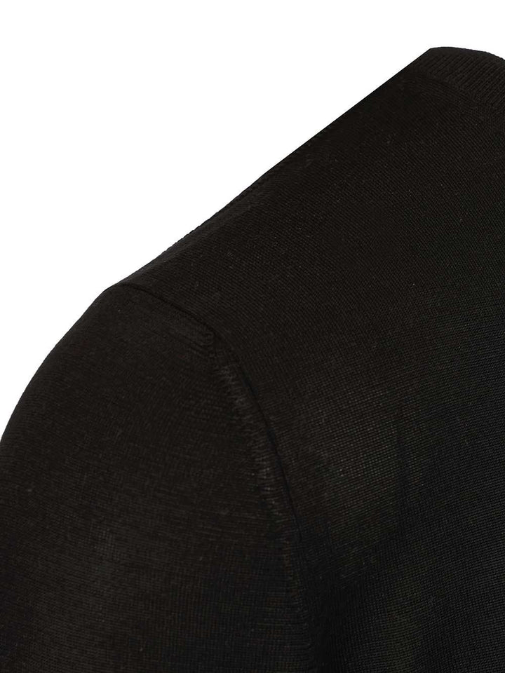 Tom Ford Fluid Silk Ong Sleeve Crewneck Knit Knitwear - Nero | 00d0a21ba5216517b3fc0adfce34da86ef45fdc0