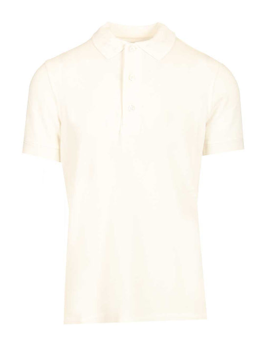 Cotton Piqué Polo Shirt Bianco