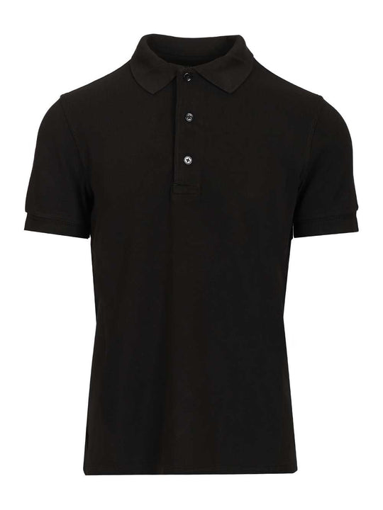 Cotton Piqué Polo Shirt Nero