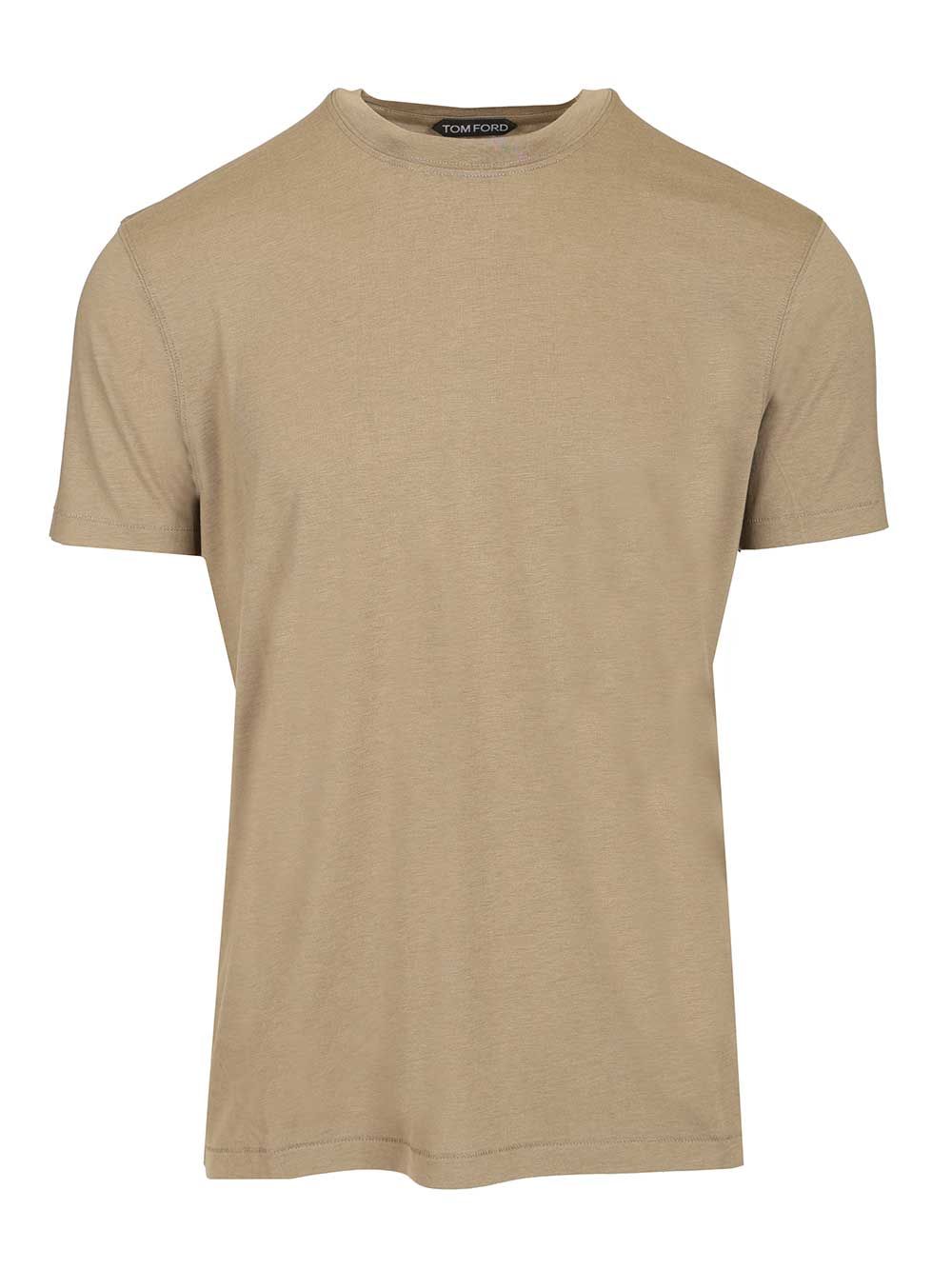 Tom Ford Lyocell Cotton Short Sleeve Crewneck T-Shirt - Verde | dfa0e45acd94c3614961b9479605d9c11fb6df68