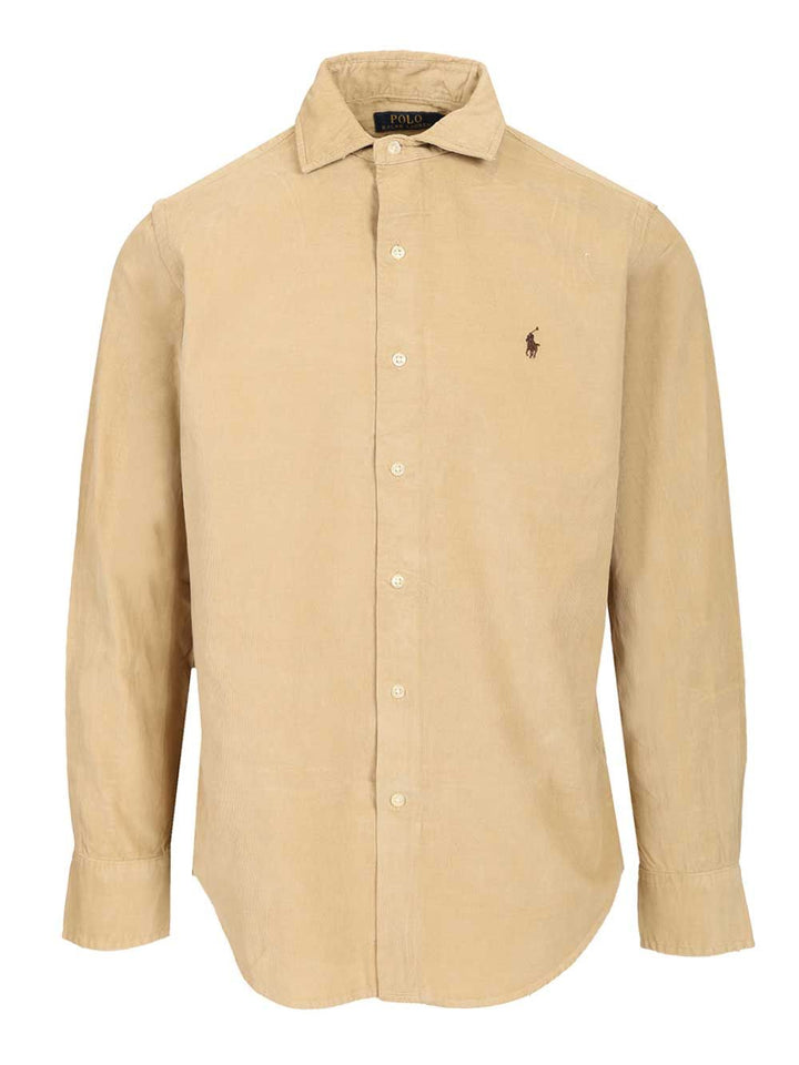 Polo Ralph Lauren Custom Fit Velvet Shirt Shirts - Beige | 7aab6cbef93f3b5047e5aa8302ddd914236ccf74