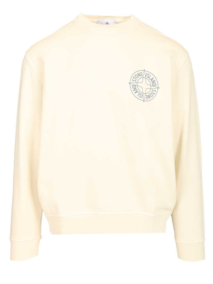 Stone Island Organic Cotton Sweatshirt Sweatshirts - Bianco | c9c2c7eb0b648a9401c8fc2ea97a13663c0d71c1