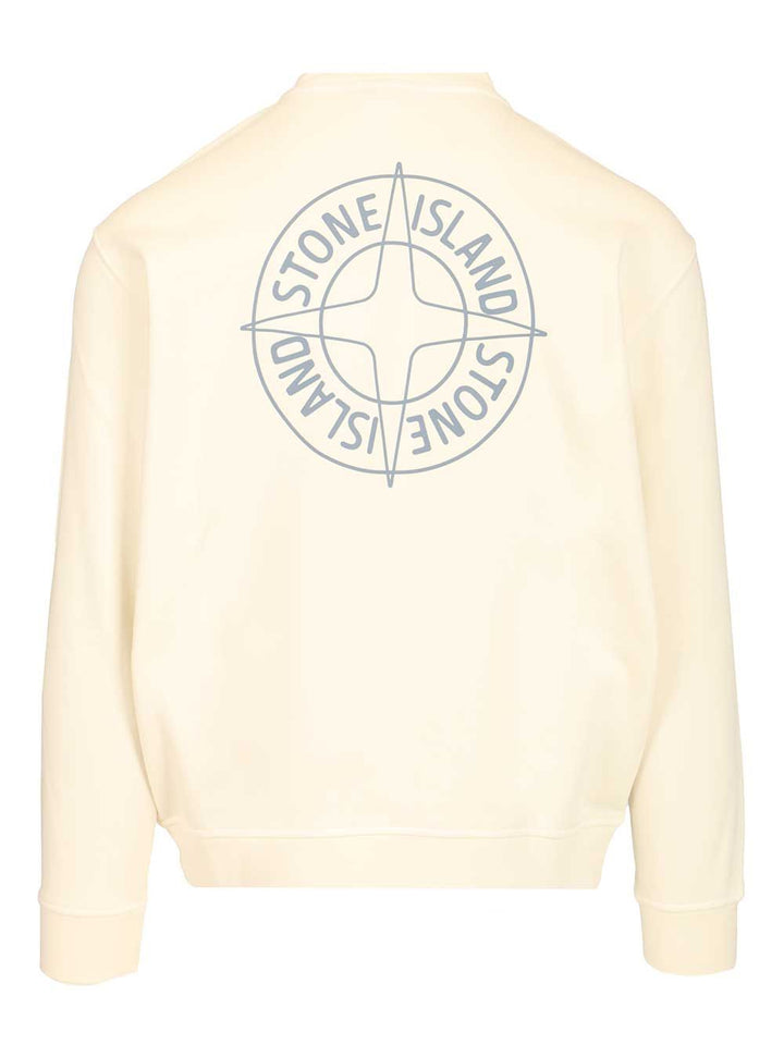 Stone Island Organic Cotton Sweatshirt Sweatshirts - Bianco | 470fcba7901b23913025cf8fa3f6bf0fdfd5f1a5