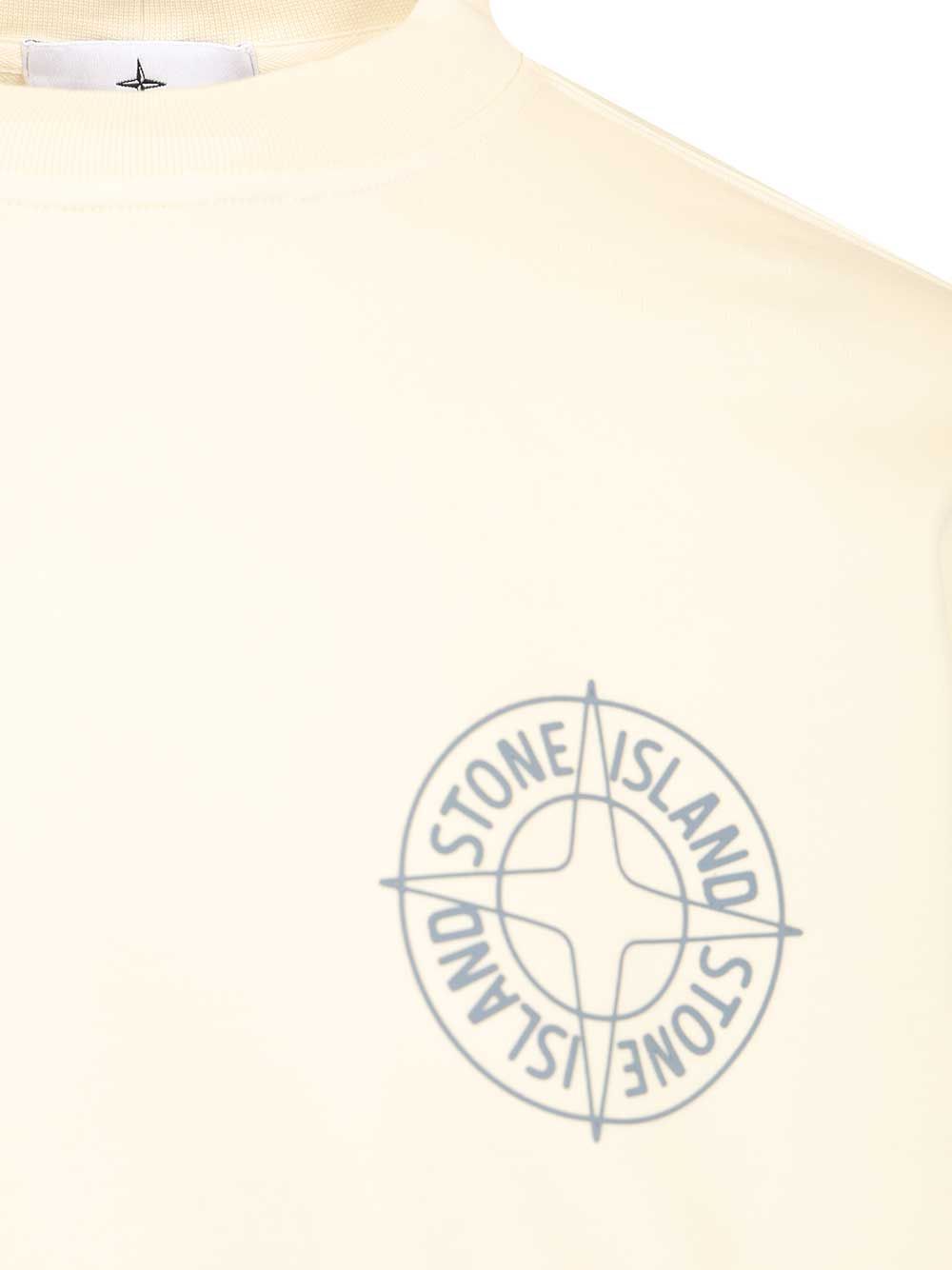 Stone Island Organic Cotton Sweatshirt Sweatshirts - Bianco | 37ef70c5106b786d625ca35fe1a117fb0a07cbc4