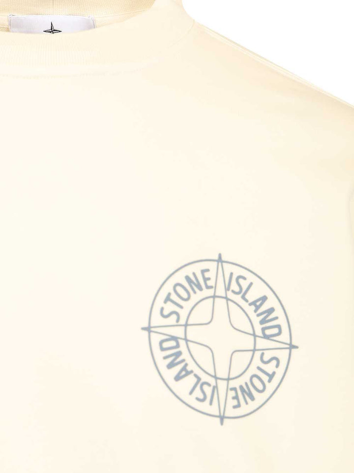Stone Island Organic Cotton Sweatshirt Sweatshirts - Bianco | 37ef70c5106b786d625ca35fe1a117fb0a07cbc4