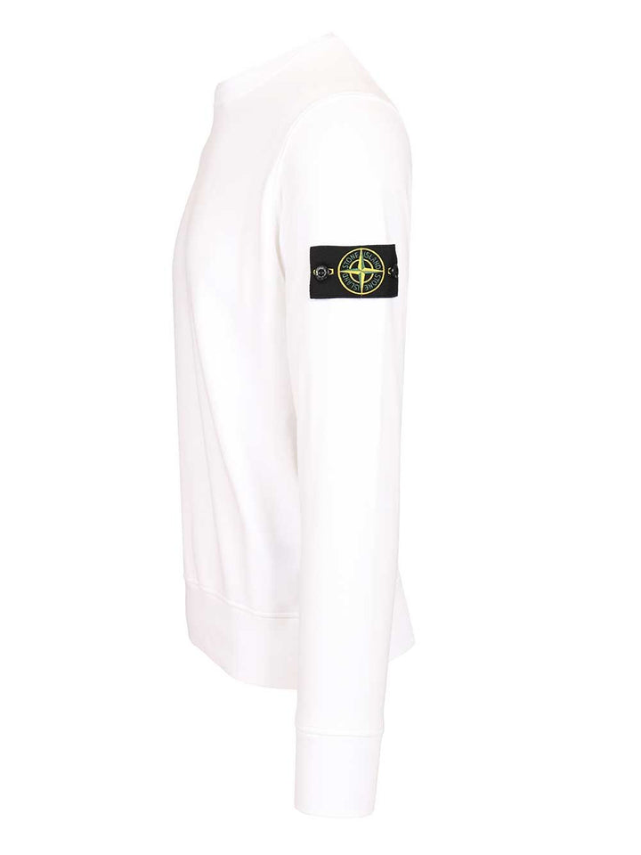 Stone Island Organic Cotton Sweatshirt Sweatshirts - Bianco | e9bcb6e0fcf095ccce50ef93bcca061d4b7d4abd