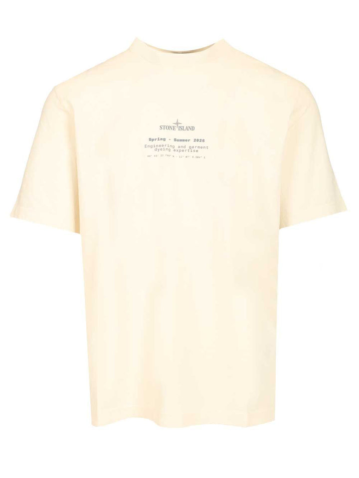 Stone Island Camo Compass T-Shirt - Bianco | 29a01c6dede8f503f65a7b0b36a4cb39bae2b23b