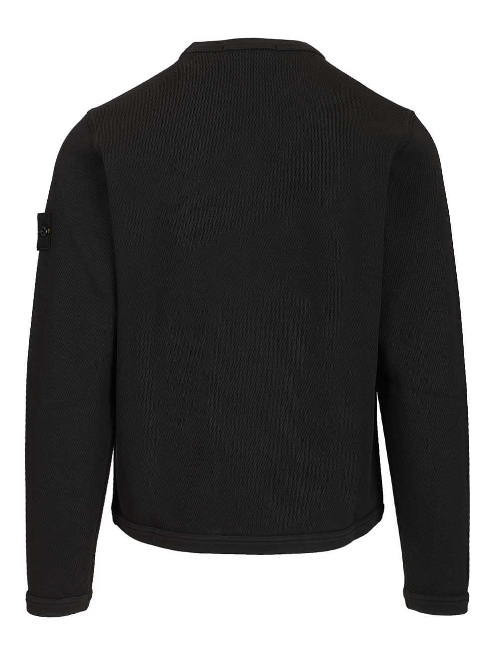 Stone Island Mesh Stitch Organic Cotton Fleece T-Shirt - Nero | cf4d06353f7bb7c3a35fec85b17c4dd5cdb1ec31