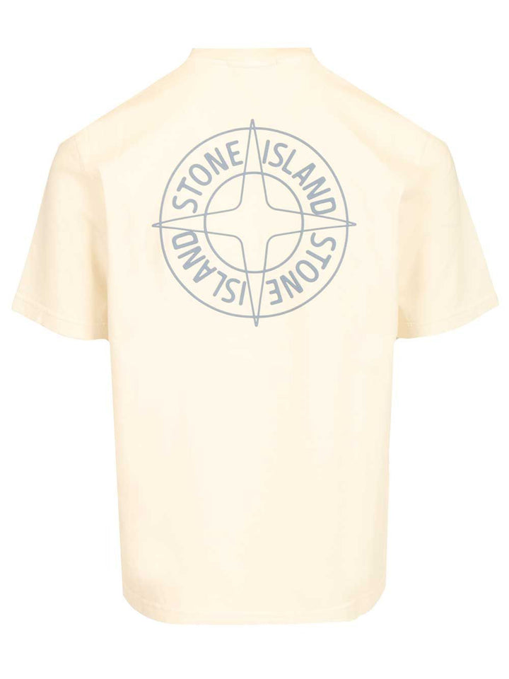 Stone Island Outline Compass T-Shirt - Bianco | d251f1f0c8b1ba772e51120320377a8dd1b74040