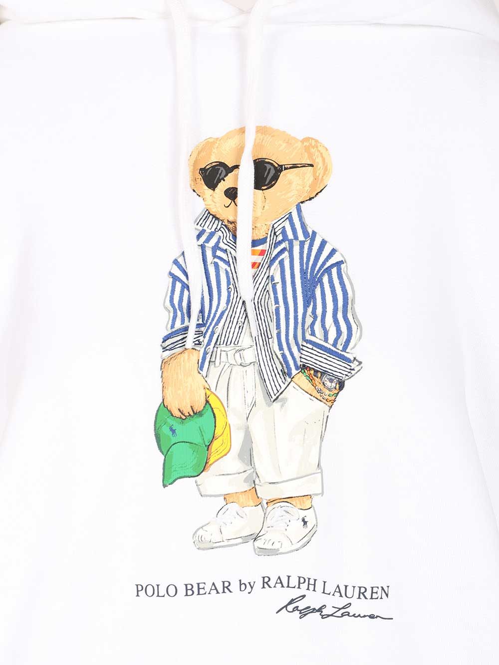 Polo Ralph Lauren Polo Bear Fleece Hoodie Sweatshirts - Bianco | 26f7261562f884560cf4c03bc5c446a63043a096