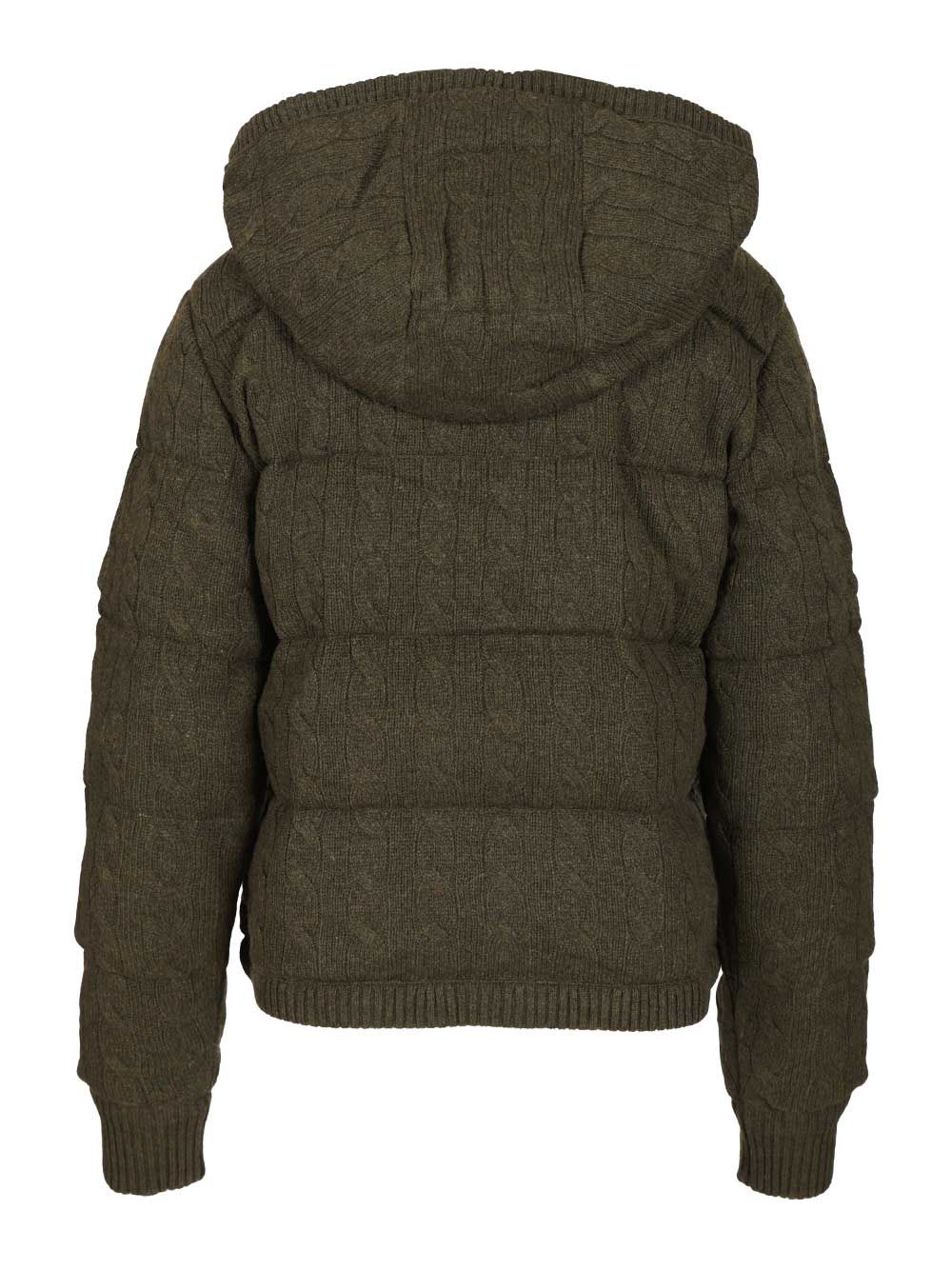 Polo Ralph Lauren Cable-Knit Wool-Cashmere Quilted Jacket Knitwear - Verde | c419d7f17df47126efa2e611178fa3421bf22542