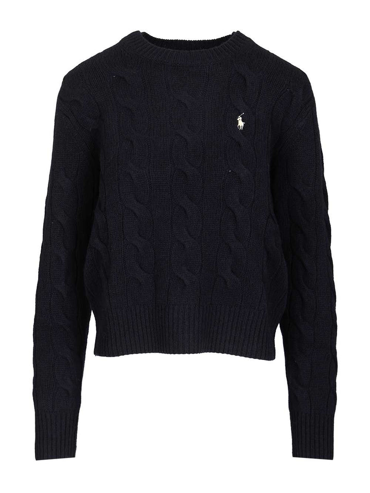 Polo Ralph Lauren Cable-Knit Sweater In Wool And Cashmere, Sweatshirts - Blu | 44054798f3abd1170886026dfd680d3aa37800db