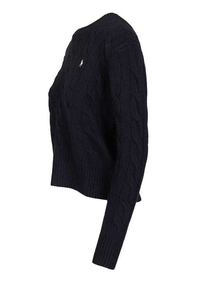 Polo Ralph Lauren Cable-Knit Sweater In Wool And Cashmere, Sweatshirts - Blu | 16589c768065296fdfb6e6de20d14ce0a1ec9d85