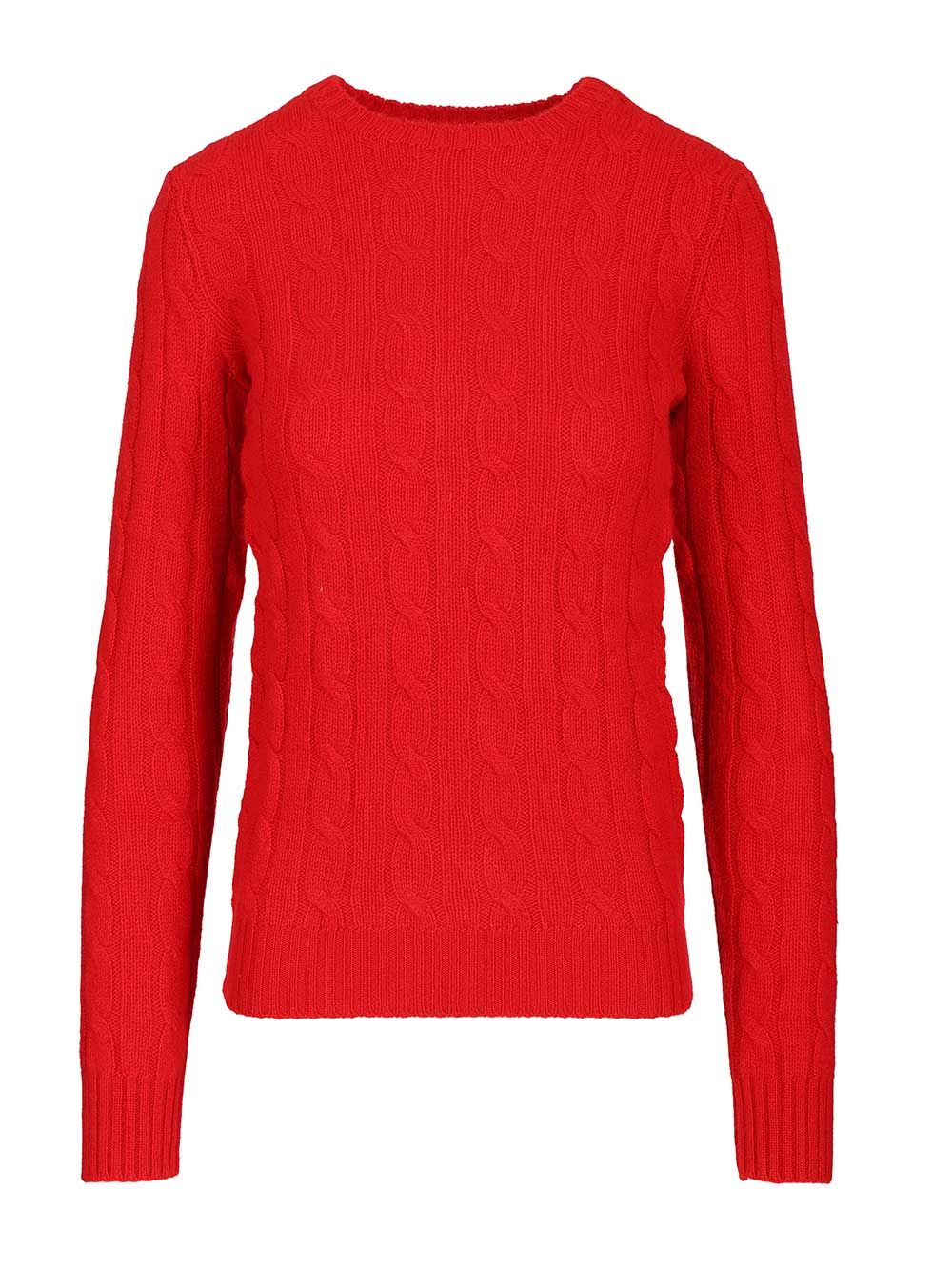 Polo Ralph Lauren Cashmere Cable Knit Sweater Knitwear - Rosso | f3cd334d9b484f11a917ef1846f1f7be64e35181