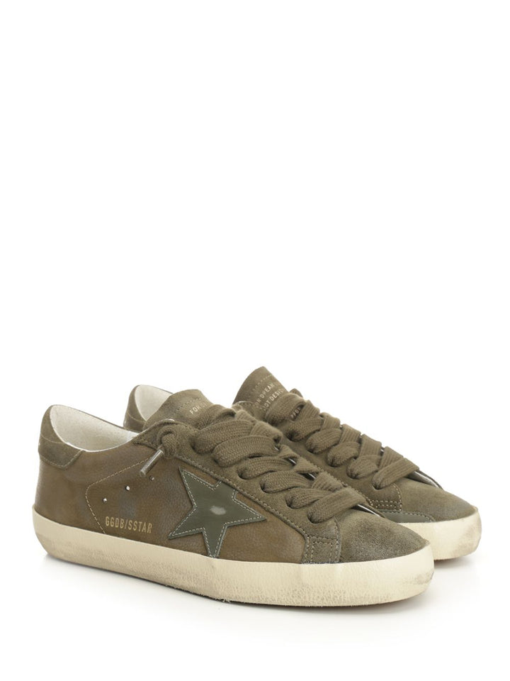 Golden Goose Deluxe Brand Super Star Suede Upper Leather Star And Heel Sneakers - Verde | 0956a52e25d8e5d603890086009c6a98422fedad