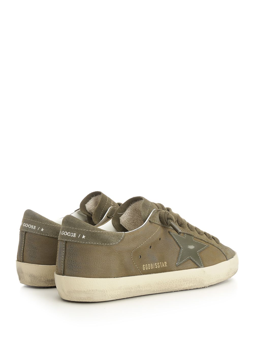 Golden Goose Deluxe Brand Super Star Suede Upper Leather Star And Heel Sneakers - Verde | 56389ac40d262aa0df88fc6cf8445e7d27f51a99