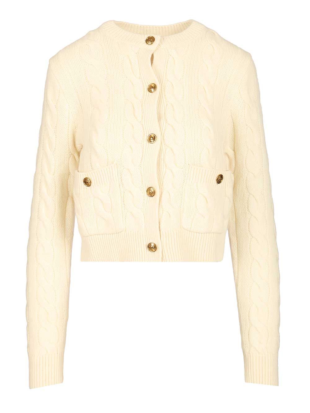 Polo Ralph Lauren Cable Knit Cardigan Knitwear - Bianco | fc0656d39ec7d1cf20abede5b877396a0bddbaad