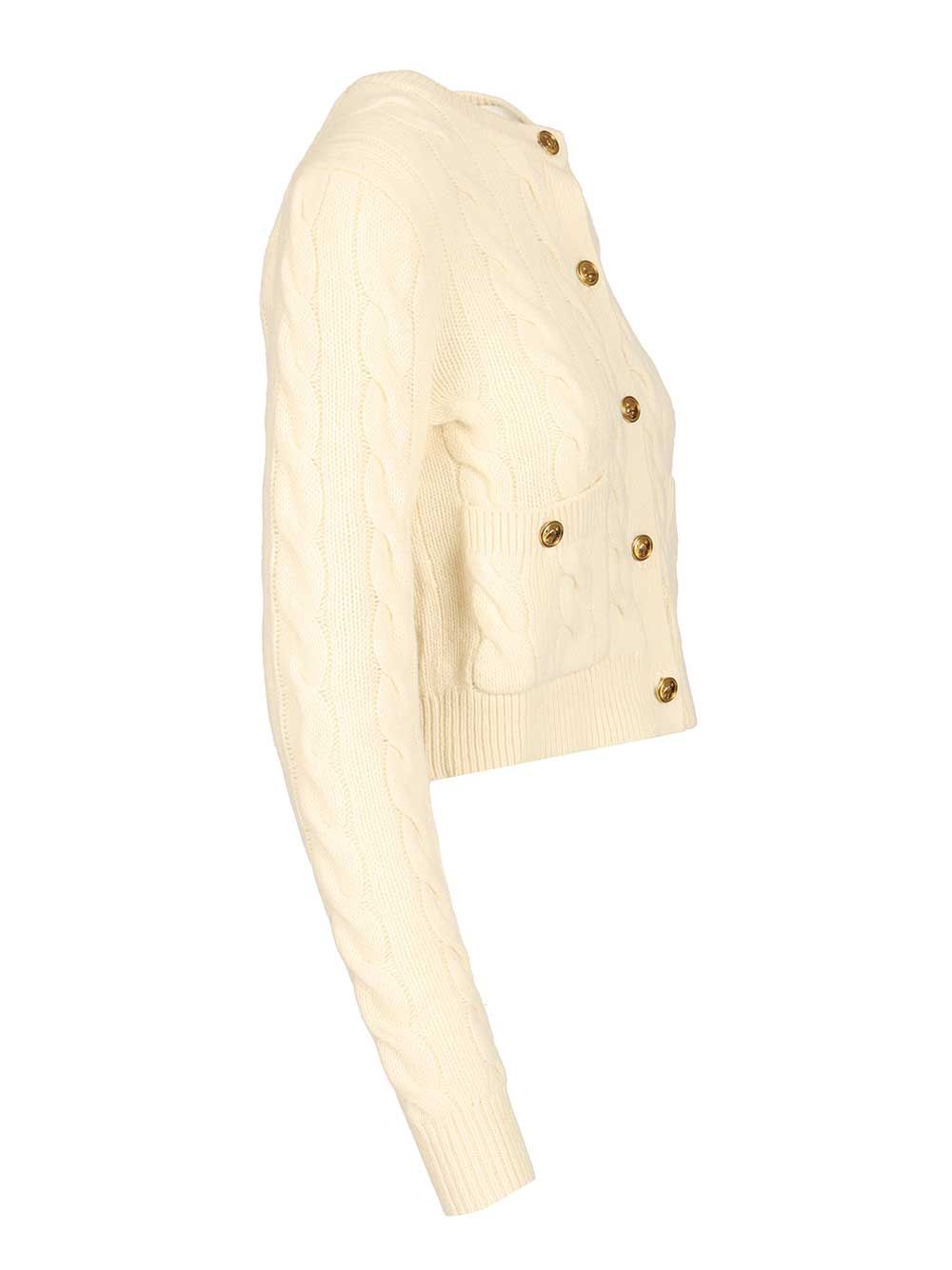 Polo Ralph Lauren Cable Knit Cardigan Knitwear - Bianco | 31032dd3d896a1facd6d078aba227a8c695cfbeb