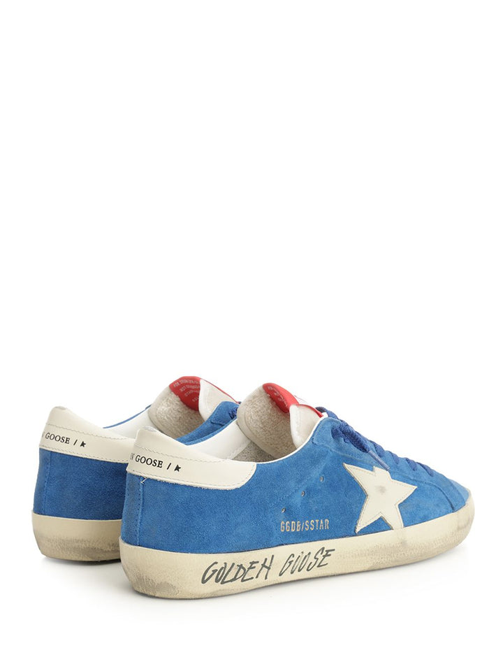 Golden Goose Deluxe Brand Super Star Suede Upper And Toe Nylon Tongue Leather Star And Heel Sneakers - Blu | 2cabc53d26406c8ab4491a71f232b954df543882