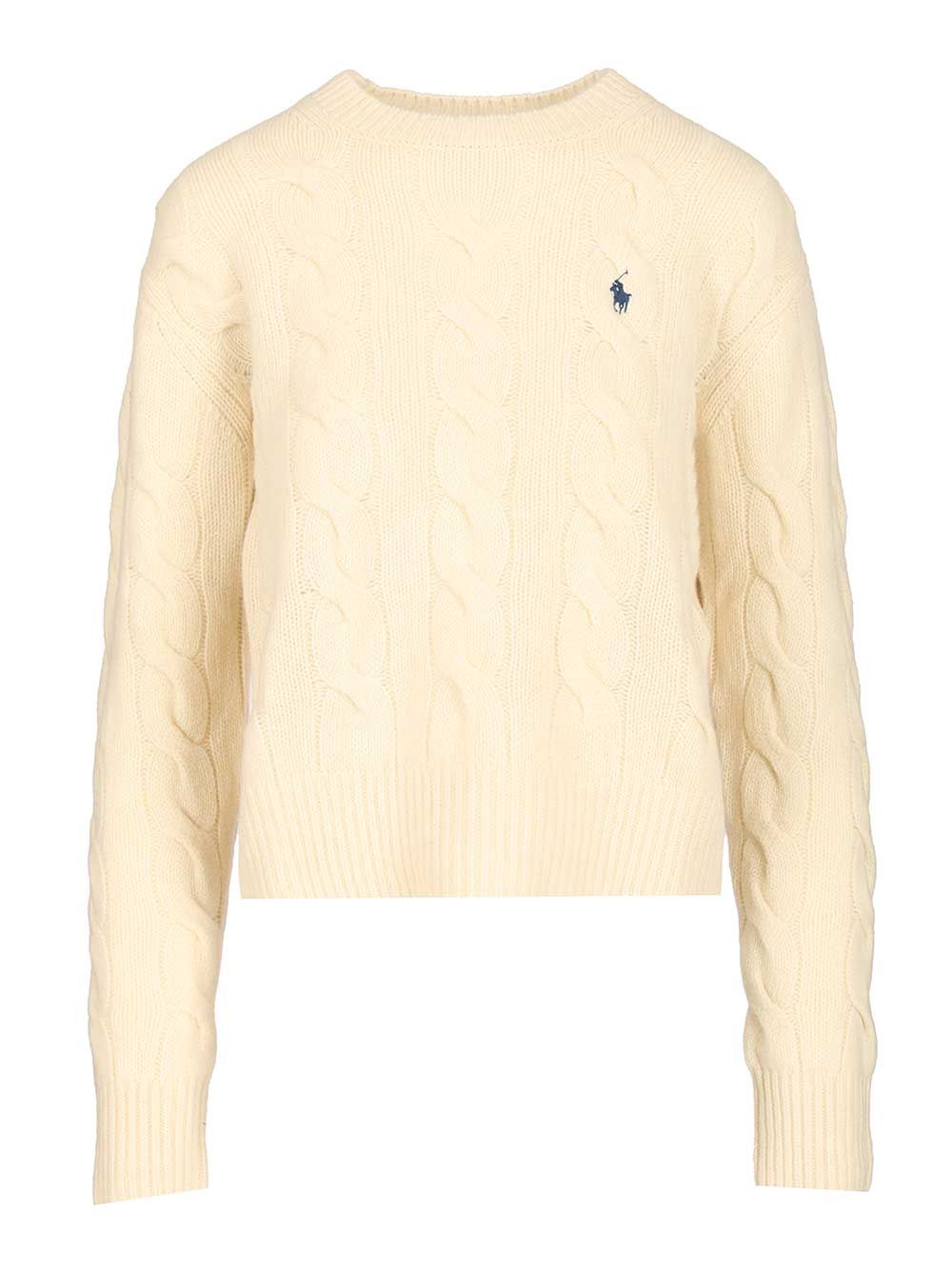 Polo Ralph Lauren Cable-Knit Wool-Cashmere Sweater Sweatshirts - Bianco | a8c36315011849a06f2462392bdbb09db303200e