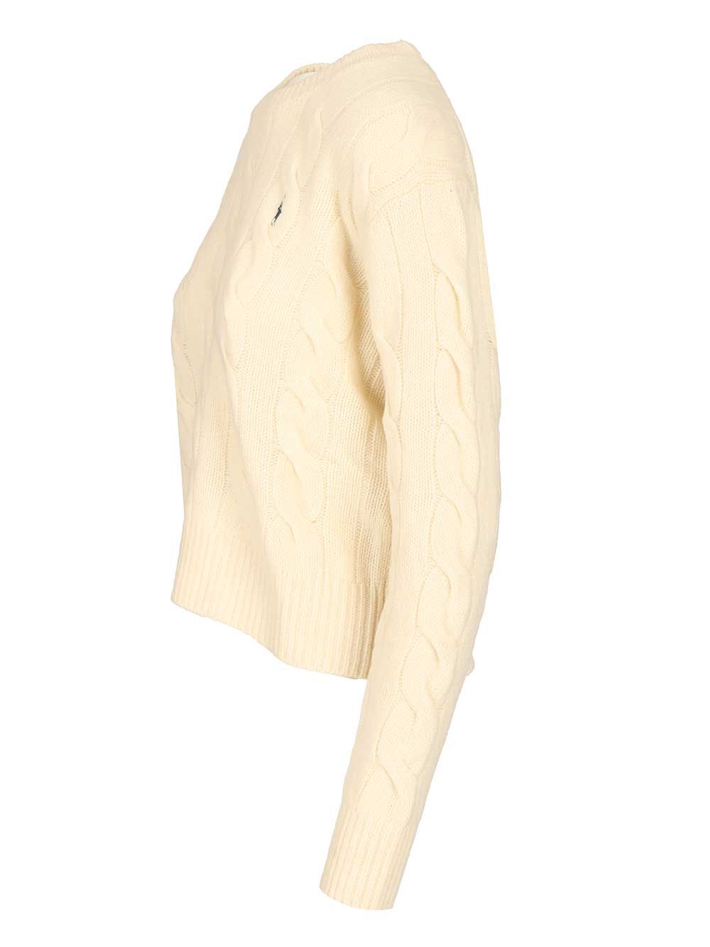 Polo Ralph Lauren Cable-Knit Wool-Cashmere Sweater Sweatshirts - Bianco | 4d537457cf38ee678658c48e4ecf62faa019fd4a