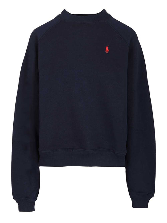 Crew Neck Sweatshirt Sweatshirts Blu