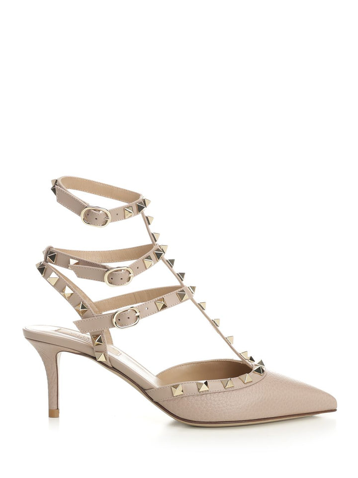 Valentino Garavani Rockstud  With Straps Decollete - Rose | d19c6ab097f94a15e04555a67e3a416e3526d587