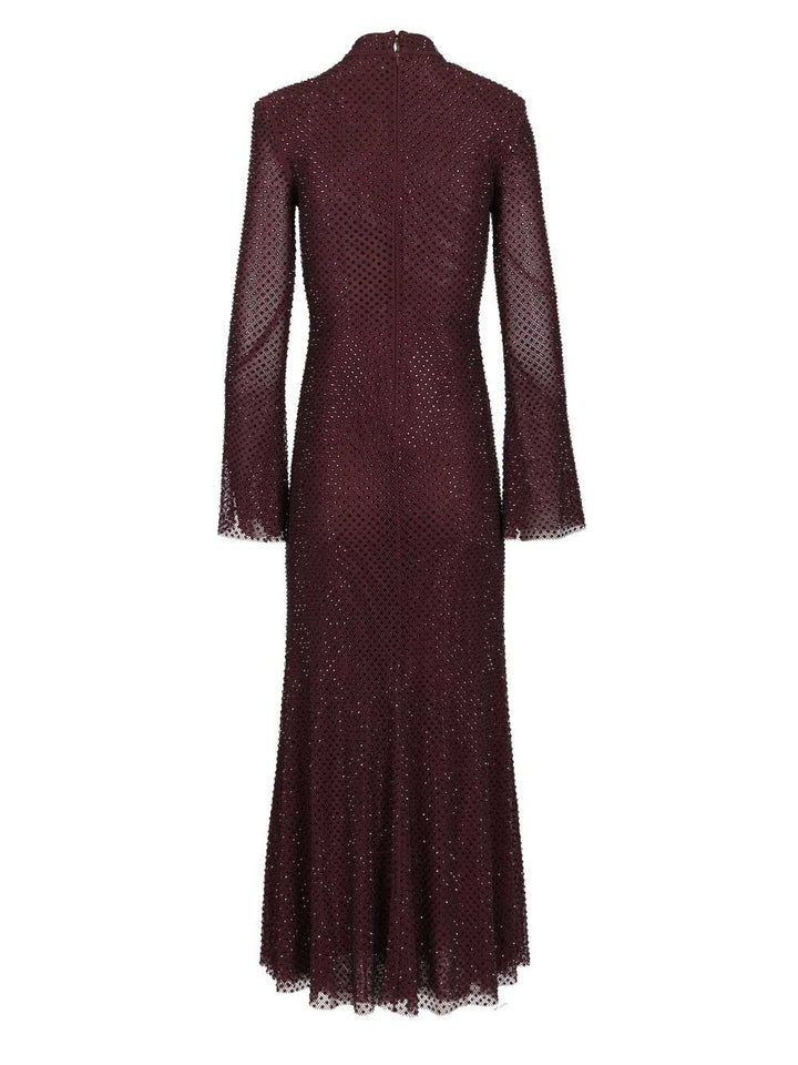 Self-Portrait Midi Dress Abiti - Bordeaux | fb00f2ccedca14f7eb89137eeff5dcce31da32a0