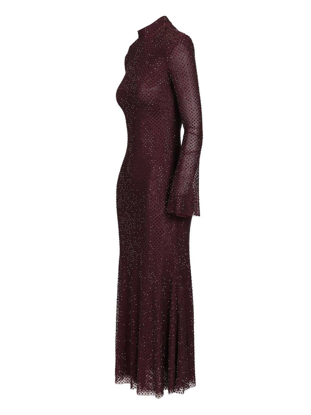Self-Portrait Midi Dress Abiti - Bordeaux | ef9118e199358ba9eb66c2fc3903962d9b986faf